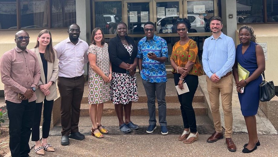 Group picture in front of the NPHRL Ghana