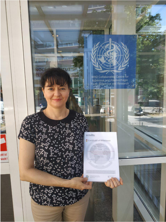 Dr. Iryna Demchyshyna Foto von Dr. Iryna Demchyshyna, Stellvertende Leiterin des PHCU, Kyjiw vor dem BNITM