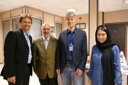 Iranisch-deutsche Sommerschule Das Bild zeigt vier Wissenschaftler