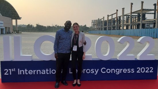 Team Groger Lead and Programme Manager of the Ghanaian National Leprosy Control Programme at the ILC 2022 in India