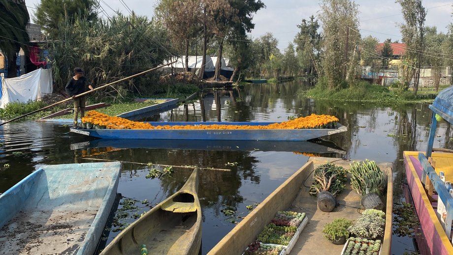 Small river with boats