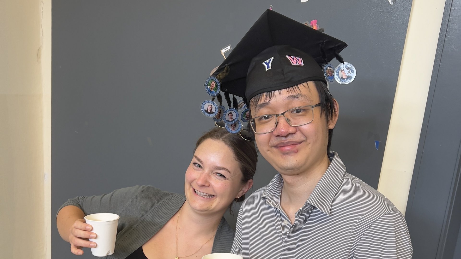 Researchers celebrating