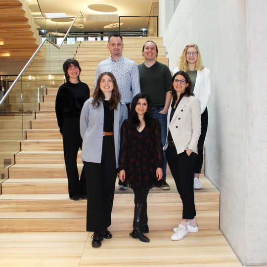 The Health Communication Working Group A group of people standing on stairs