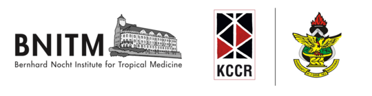 Logos of BNITM, Germany, and KCCR, Ghana