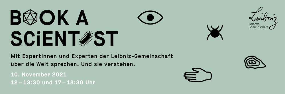 Book a Scientist Banner Das Bild zeigt das Logo des "Book a scientist"-Logo