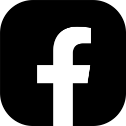 Black and white facebook symbol