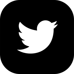 Black and white twitter symbol